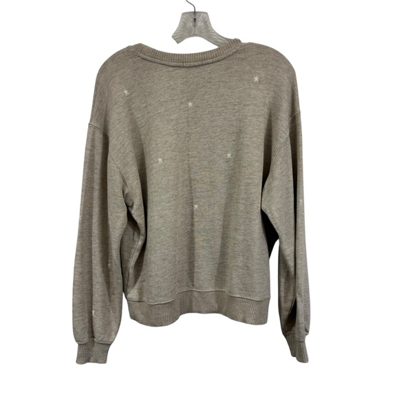 Rails Ramona Sweatshirt in Heather Brown with Embroidered Stars Cozy Lounge Sz M - Picture 4 of 13
